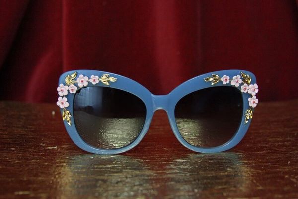 3075 2 Colors Blue/Red/Green Flower Sunglasses