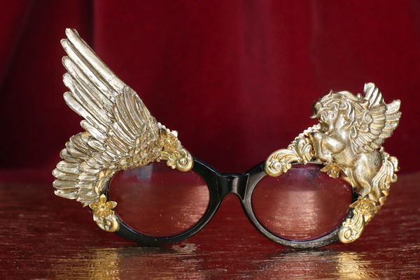 SOLD! 4706 Baroque Gold Winged Pegasus Baroque Sunglasses