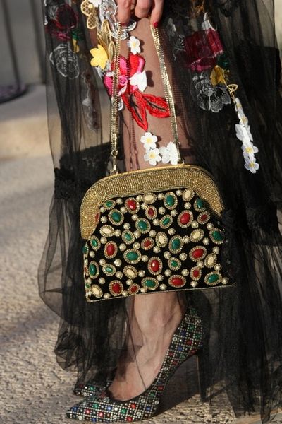 SOLD! 656 Baroque Designer Inspired Jeweled Beaded Inspired Handbag Clutch Purse