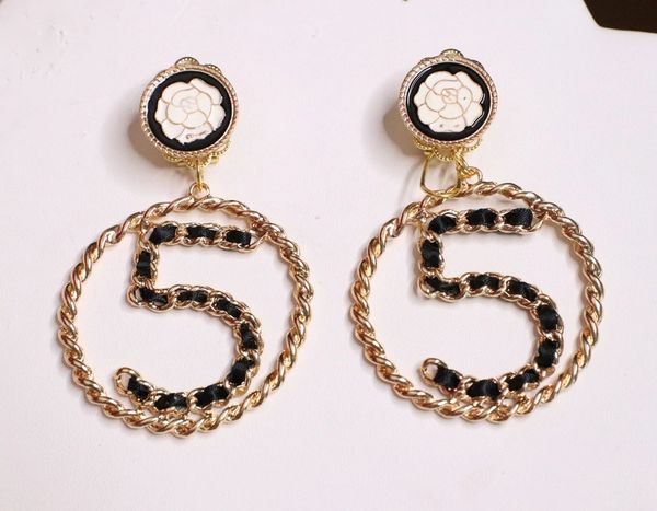 5478 Madam Coco Number 5 Camellia Studs Earrings