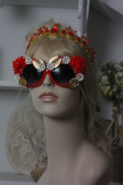 93 SOLD! Spring 2016 Fancy Red Peony Sunglasses Eye Wear