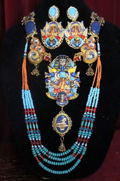 Egyptian revival Pharaoh necklace 2020 | Zibellini Handmade Jewelry ...