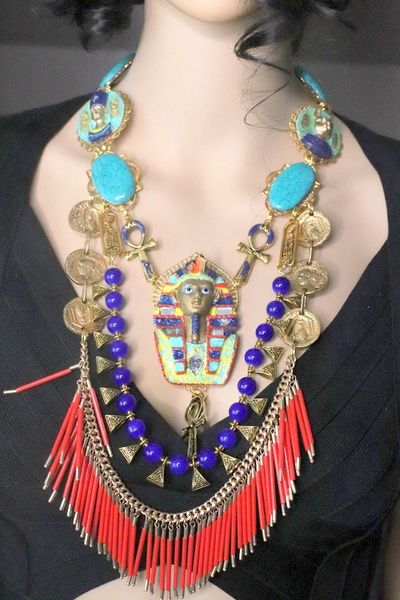 Egyptian revival Cleopatra necklace 2020 | Zibellini Handmade Jewelry ...