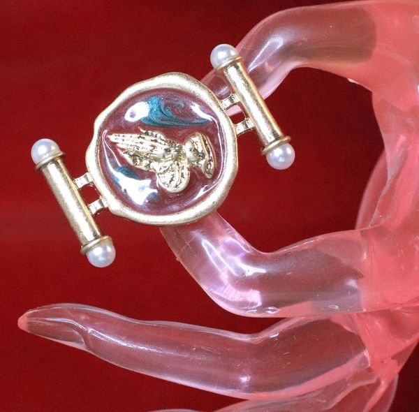 8015 Massive Praying Hands Religious Adjustable Cocktail Ring