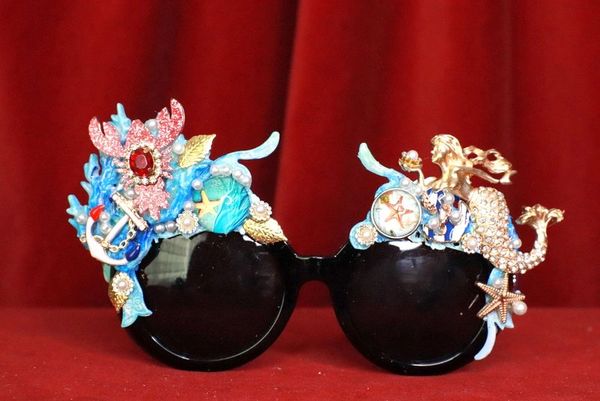 SOLD! 8051 Baroque Nautical Marine Mermaid Embellished Sunglasses