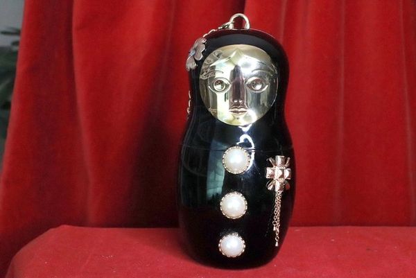 8132 Madam Coco Russian Doll Matryoshka Embellished Clutch Purse