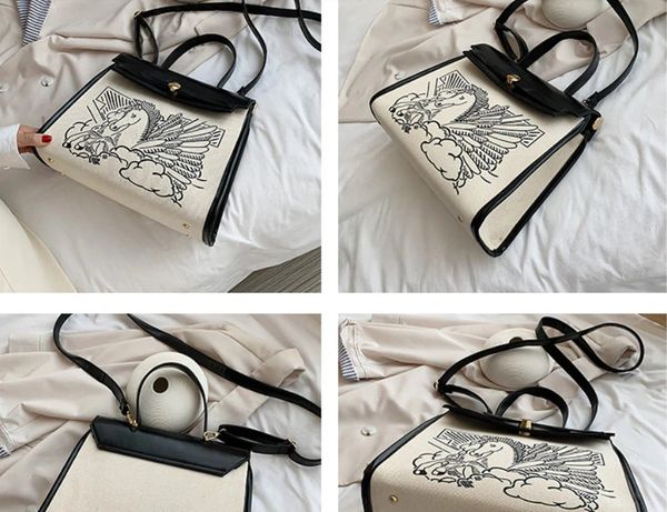 baroque horse print handbag  Zibellini Handmade Jewelry