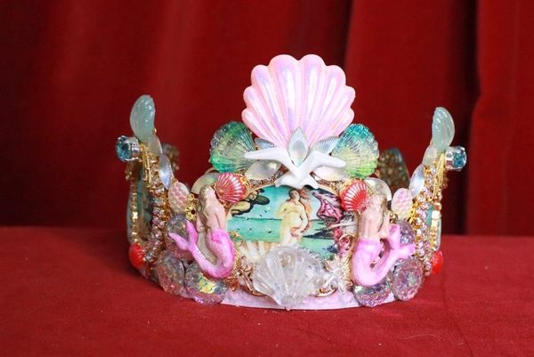 SOLD! 8215 Birth Of Venus Stunning Crown Tiara Headband Octopus