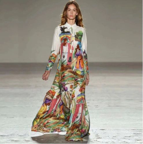 6469 Runway Colorful Shirt-Dress