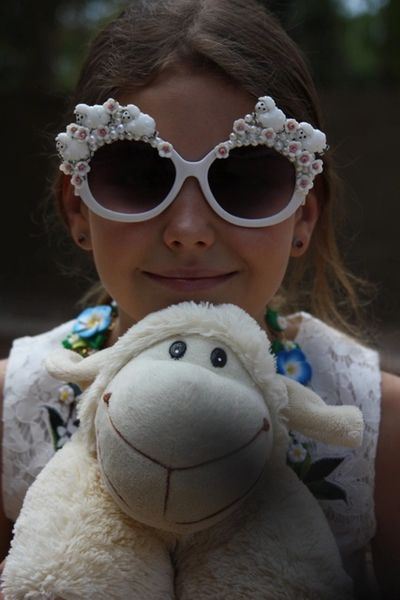SOLD! 978 Sheep In Pearl Clouds Adorable Sunglasses Eye Wear Shades