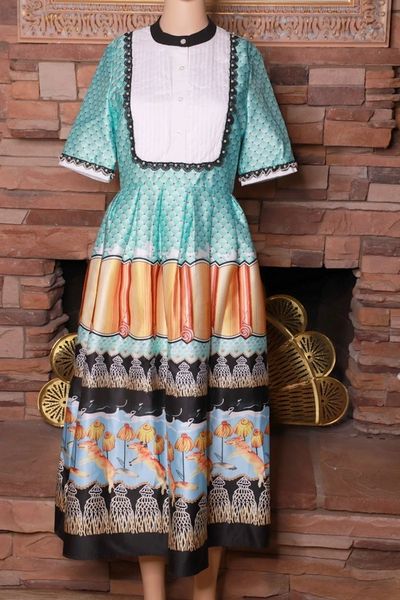 8830 Baroque Runway Folk New-look Dress US4-6