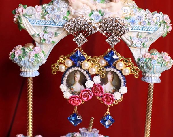 9018 Victorian Madame Bovary Dangle Studs Earrings