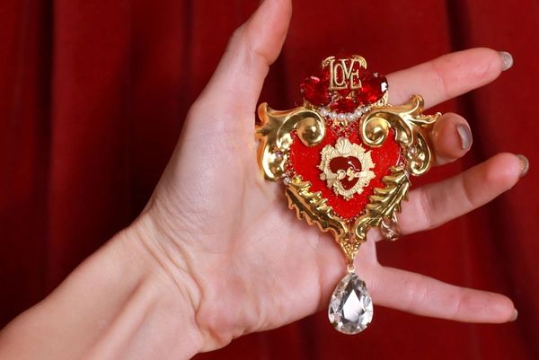 SOLD! 9044 Baroque Alta Moda Sacred Heart Brooch