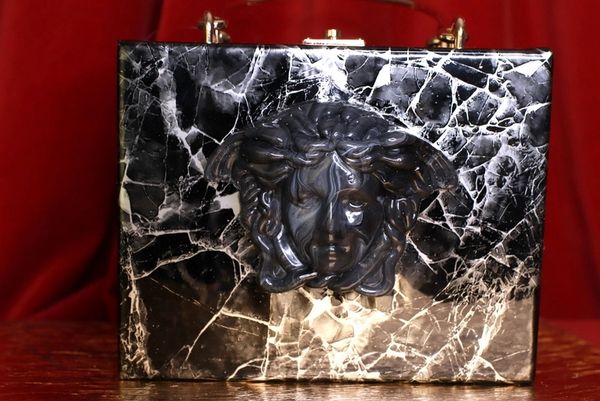 SOLD! 9049 Baroque Marble Effect Mythological Head Embellished Handbag