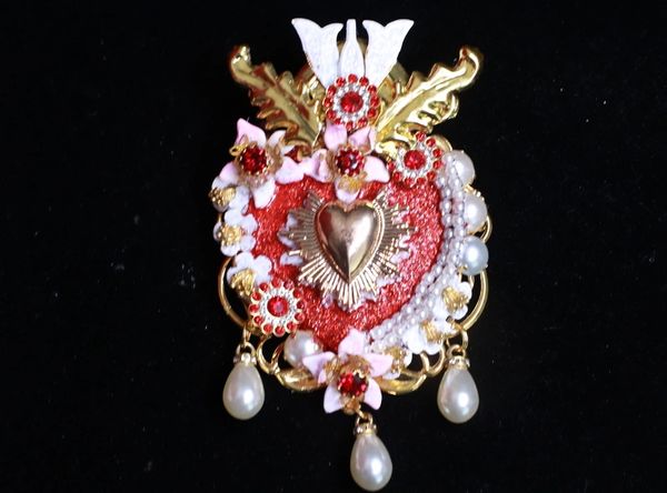 SOLD! 9140 Baroque Alta Moda Sacred Heart Brooch