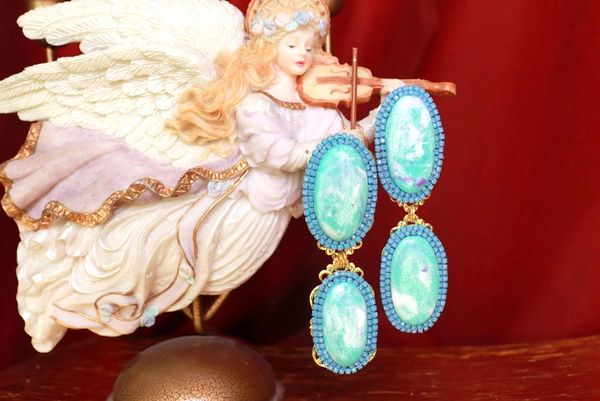 SOLD! 9147 Genuine Turquoise Massive Earrings