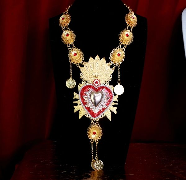 SOLD! 9149 Huge Alta Moda Sacred Heart Necklace