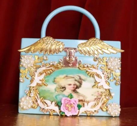 SOLD! 9315 Victorian Box Marie Antoinette Embellished Handbag
