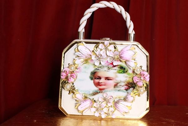 SOLD! 9334 Pink Victorian Box Marie Antoinette Embellished Handbag
