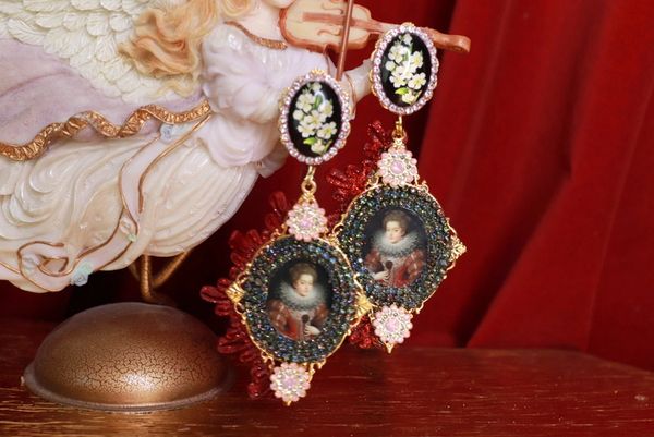 SOLD! 9527 Victorian queen Cameo Earrings