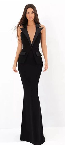 9777 IN STOCK Runway 2023 Bandage Tuxedo Open Back Dress Size US4
