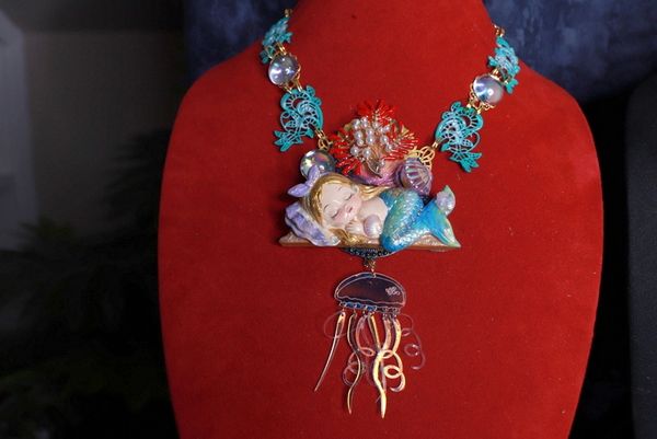 9902 Sleeping Little Mermaid Massive Necklace