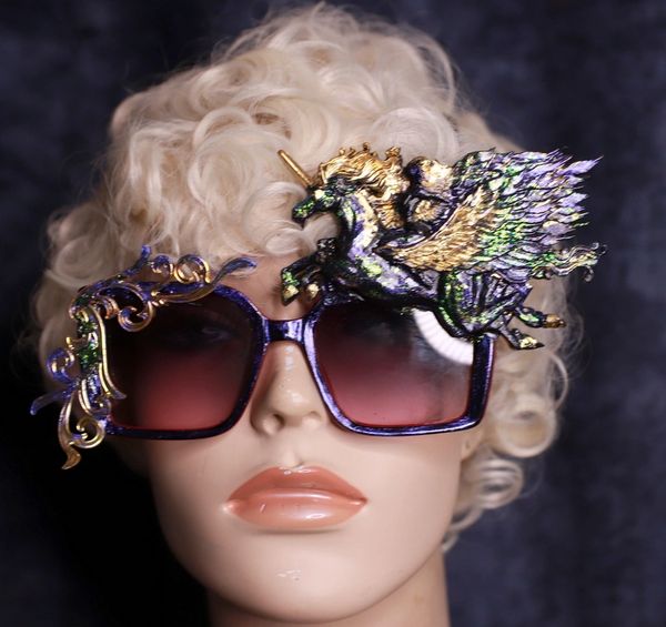 SOLD! 9963 Pegasus Iridescent Embellished Sunglasses