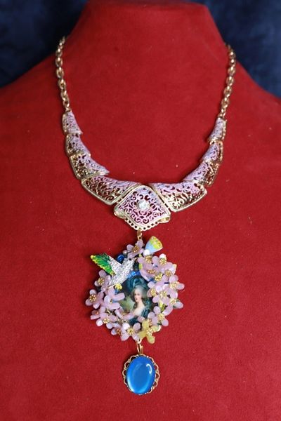 9989 Marie Antoinette Hand Painted Necklace