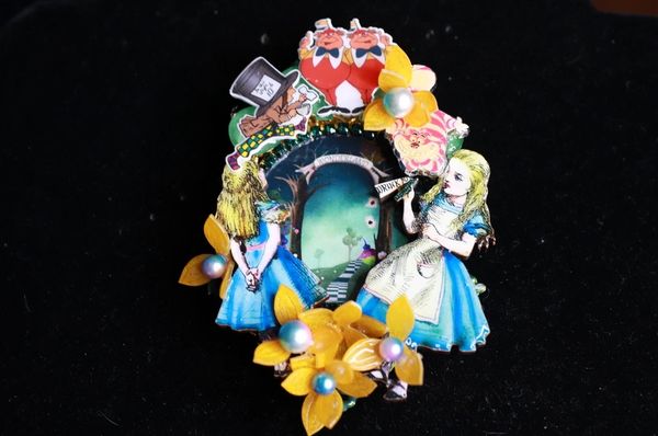 9998 Alice In Wonderland Huge Brooch