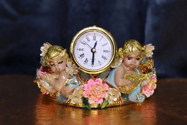 SOLD! 10096 Baroque 3D Effect Cherubs Angels Clock Headband