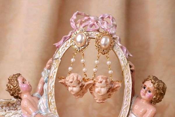 10126 Cherubs Angels Baroque Earrings Studs