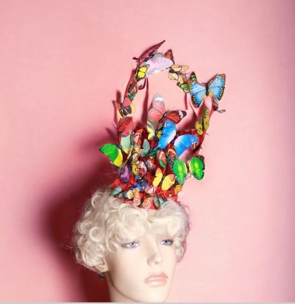 9456 Butterfly Unusual Tall Hat Statement