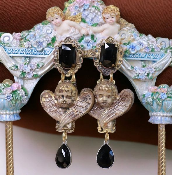 10132 Cherubs Angels Baroque Vintage Style Earrings Studs