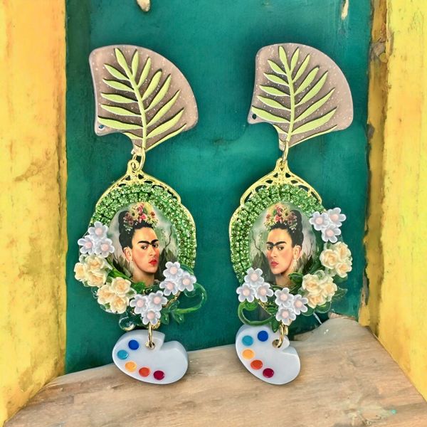 10421 Frida Kahlo Jungle Fancy Earrings