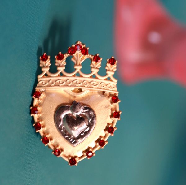 10455 Baroque Sacred Heart Cocktail Ring