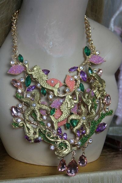 SOLD! 1158 Mermaids Sea Treasure Massive Necklace