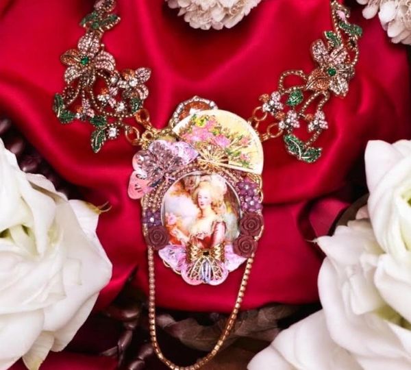 10507 Victorian Pink Marie Antoinette Necklace