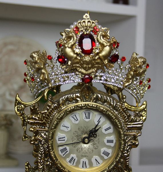 SOLD! 1175 Unicorn Baroque Red Crystal Tiara Crown