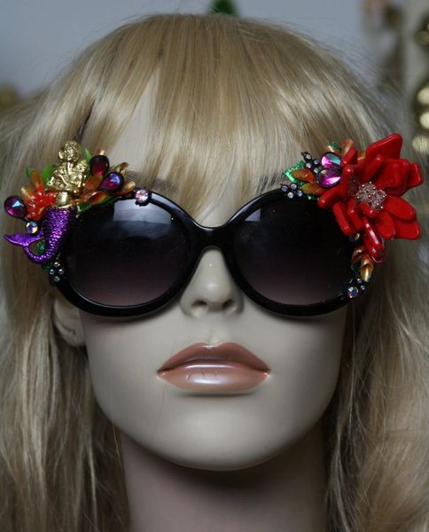SOLD! 480 Mermaid 3D Coral Art Nouveau Embellished Unusual Sunglasses UV400
