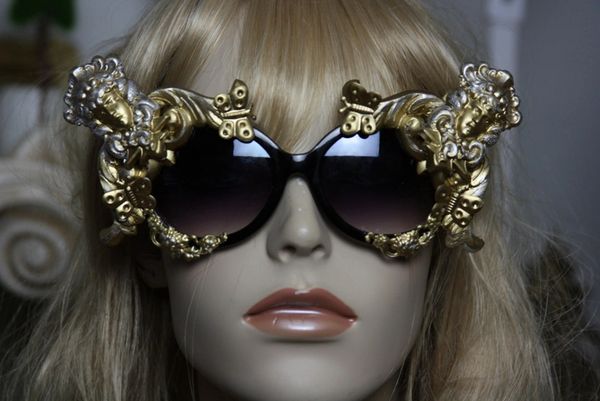 SOLD! 1043 Zibellini Medusa Gorgon Baroque Unusual Unique Fancy Embellished Sunglasses