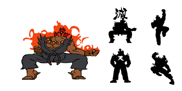 Akuma SFIII Sticker | Creative Flame Designs FGC