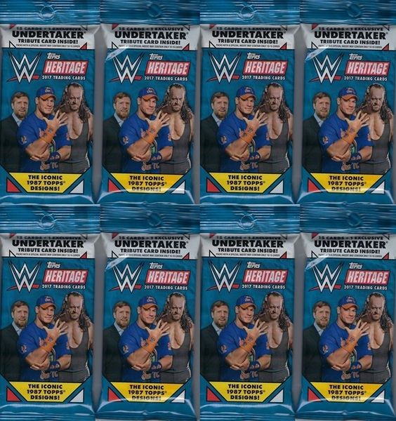 2017 Topps Wwe Heritage Wrestling Trading Cards 16ct Fat Pack