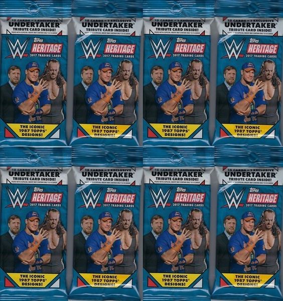 2017 Topps Wwe Heritage Wrestling Trading Cards 16ct Fat Pack