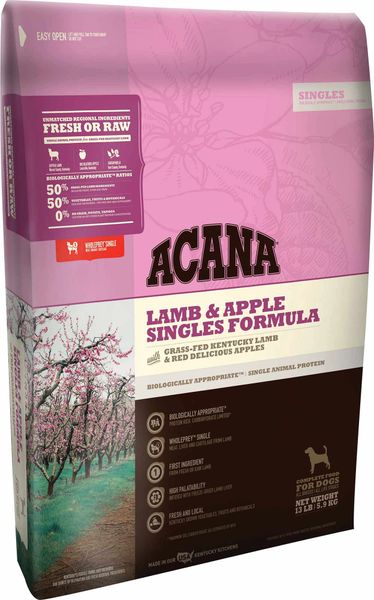 Lamb and apple dog food sale