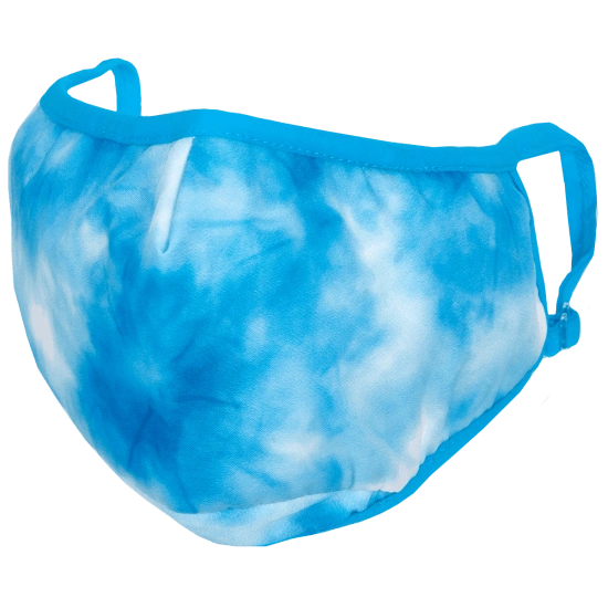 Sky Blue Tie Dye Face Mask