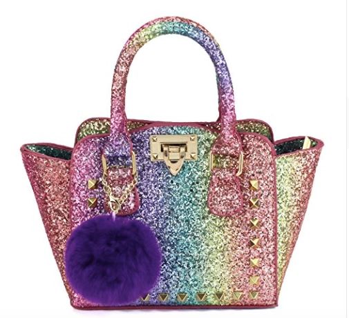 small glitter bag