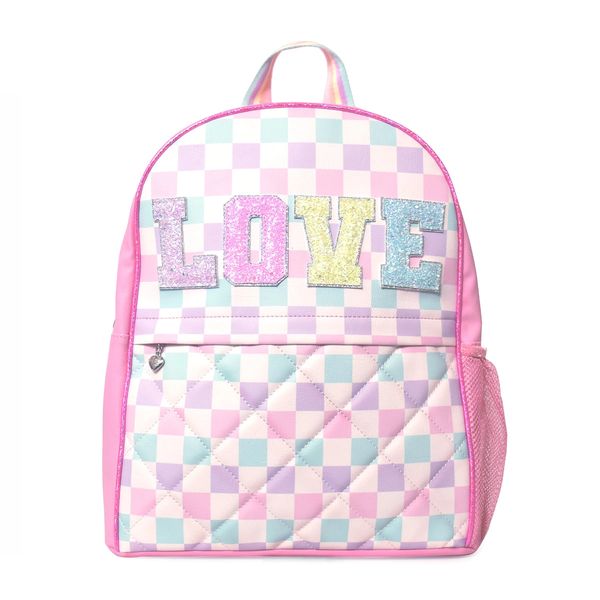 LOVE Ombre Check Printed Large Backpack - OMG ACCESSORIES