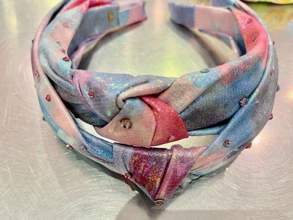 Crystalized Tie Dye Galaxy Knot Headband - Bari Lynn Accessories