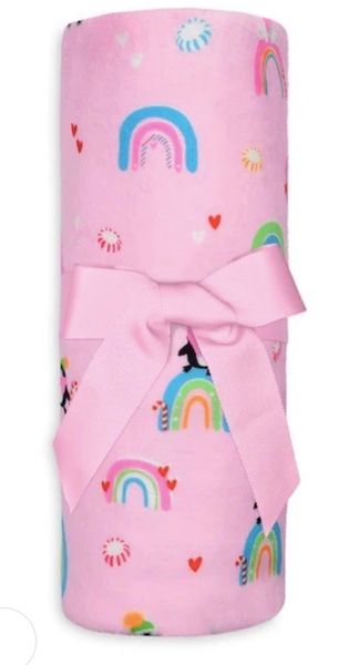 Peppermint Rainbow Plush Blanket