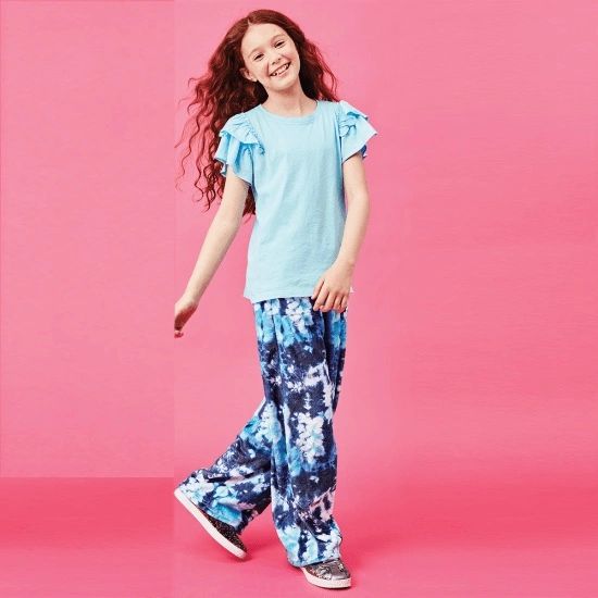 BLUE TIE DYE PLUSH PANTS